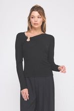 Load image into Gallery viewer, Asymmetric Neck Detail Top