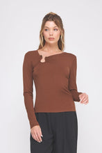 Load image into Gallery viewer, Asymmetric Neck Detail Top