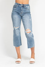 Load image into Gallery viewer, High Waisted Crop Wide Leg Jeans