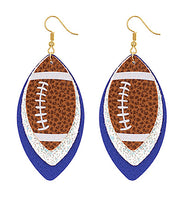 Load image into Gallery viewer, Glitter Football Earrings