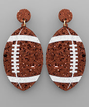 Load image into Gallery viewer, Football Theme Leather Earrings