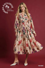 Load image into Gallery viewer, Mix Floral Print Midi Dress