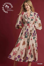 Load image into Gallery viewer, Mix Floral Print Midi Dress