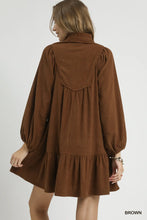 Load image into Gallery viewer, Corduroy Tiered Babydoll Dress