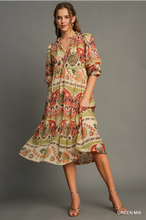Load image into Gallery viewer, Green Mix Print Dress