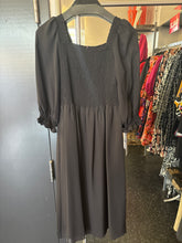 Load image into Gallery viewer, Crepe Chiffon Peasant Midi Dress