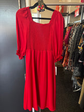 Load image into Gallery viewer, Crepe Chiffon Peasant Midi Dress