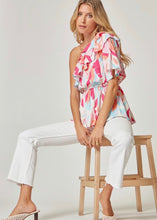 Load image into Gallery viewer, One Shoulder Multi Color Blouse