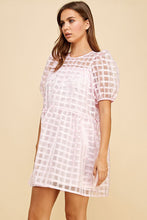 Load image into Gallery viewer, Pink Squared Mesh Dress