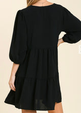 Load image into Gallery viewer, Black Tiered Dress