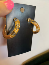 Load image into Gallery viewer, Metal Flake Half Hoops