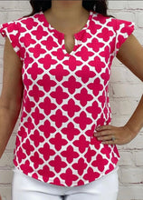 Load image into Gallery viewer, Ruffle Sleeve V-Neck Blouse
