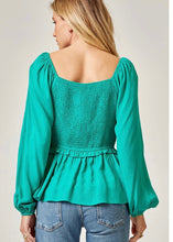 Load image into Gallery viewer, Square Neck Smocked Blouse