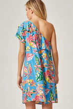 Load image into Gallery viewer, One Shoulder Multi Floral Dress