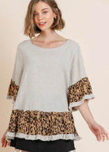 Load image into Gallery viewer, Animal Print Bell Sleeve Top