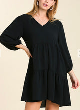Load image into Gallery viewer, Black Tiered Dress