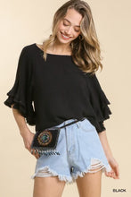 Load image into Gallery viewer, Layered Ruffle Sleeve Top