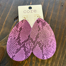 Load image into Gallery viewer, Large Leather Teardrop Earring