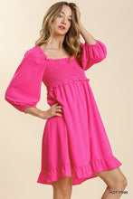 Load image into Gallery viewer, Smocked Puff Sleeve Dress