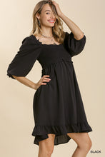 Load image into Gallery viewer, Smocked Puff Sleeve Dress