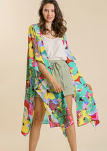 Load image into Gallery viewer, Emerald Floral Long Kimono