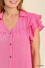 Load image into Gallery viewer, Hot Pink Button Front Dress