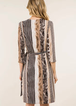 Load image into Gallery viewer, Mixed Animal Print Wrap Dress