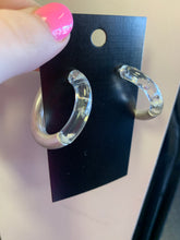 Load image into Gallery viewer, Metal Flake Half Hoops