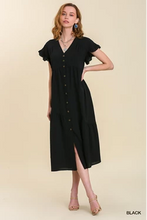 Load image into Gallery viewer, Black Ruffle Tiered Dress