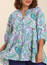 Load image into Gallery viewer, Paisley Print Plus Top