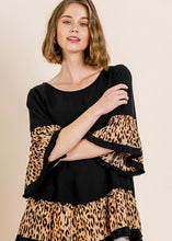 Load image into Gallery viewer, Animal Print Bell Sleeve Top