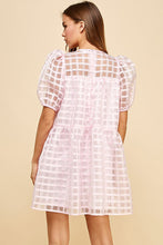 Load image into Gallery viewer, Pink Squared Mesh Dress