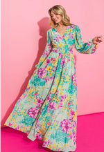 Load image into Gallery viewer, Turquoise Printed Woven Maxi