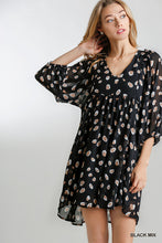 Load image into Gallery viewer, Animal Print Puff Sleeve Babydoll Dress