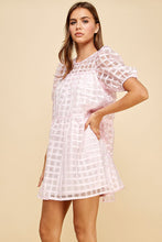 Load image into Gallery viewer, Pink Squared Mesh Dress