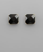 Load image into Gallery viewer, Square Stone Earring