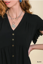 Load image into Gallery viewer, Black Ruffle Tiered Dress