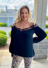 Load image into Gallery viewer, Black Off The Shoulder Top