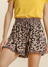 Load image into Gallery viewer, Animal Print Ruffle Shorts