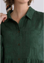 Load image into Gallery viewer, Textured Button Down Tiered Dress