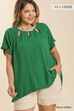 Load image into Gallery viewer, Cut Out Neckline Plus Top