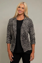 Load image into Gallery viewer, Gray Animal Print Blazer