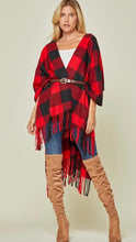 Load image into Gallery viewer, Red Plaid Wrap