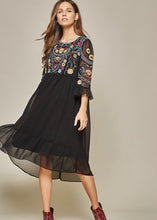 Load image into Gallery viewer, Black Floral Dress