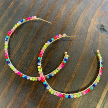 Load image into Gallery viewer, Beaded Hoop