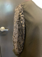 Load image into Gallery viewer, Black Mesh Sleeve Blouse