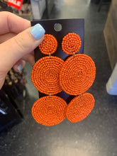 Load image into Gallery viewer, 3 Tier  Bead Disk Earring