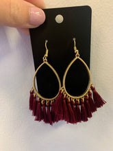 Load image into Gallery viewer, T-Drop Tassel Earring