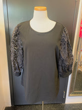 Load image into Gallery viewer, Black Mesh Sleeve Blouse